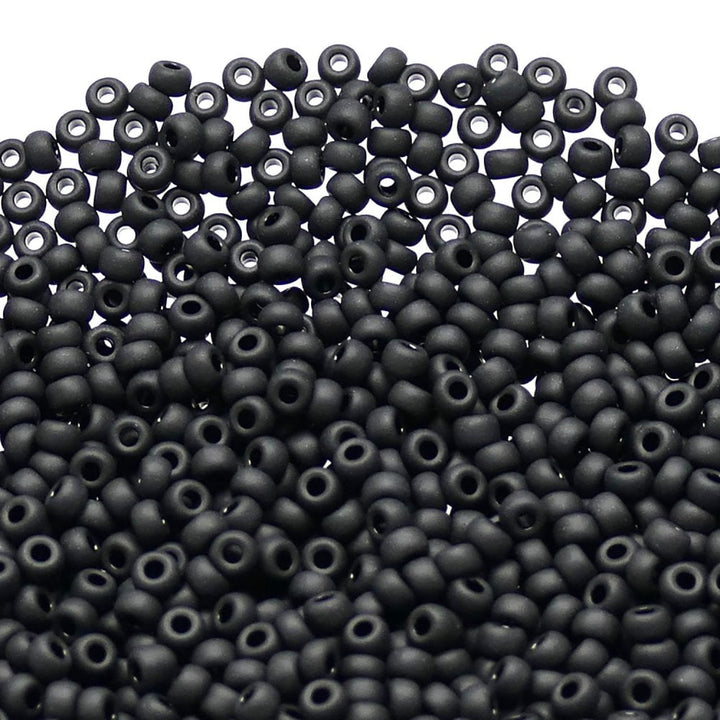 Miyuki Seed Beads 8/0, matte black