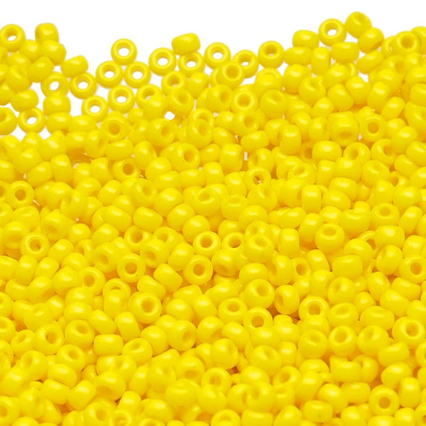 Miyuki Seed Beads 8/0, opaque yellow