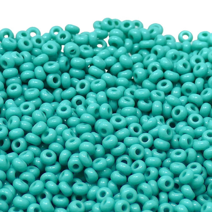 Preciosa Seed Beads 8/0, opaque turquoise