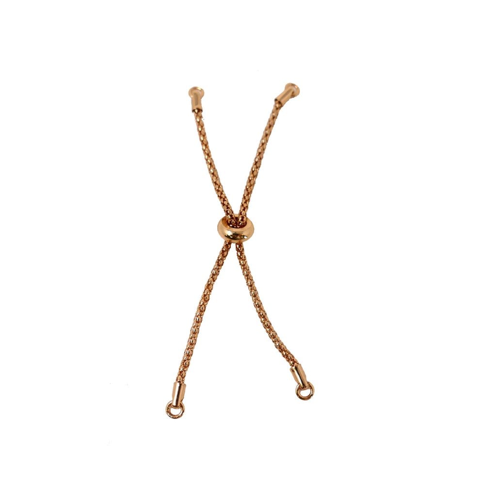 Donut Slider Clasp (Part finished Bracelet Component), rose-gold-plated