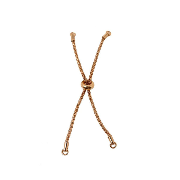Donut Slider Clasp (Part finished Bracelet Component), rose-gold-plated