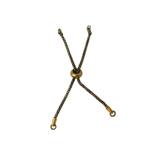Donut Slider Clasp (Part finished Bracelet Component), antique-brass-plated