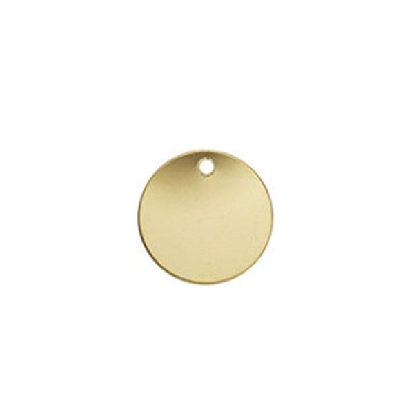14k Gold Filled 11mm Round Disc Tag