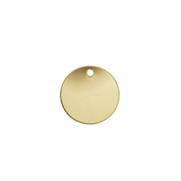 14k Gold Filled 11mm Round Disc Tag