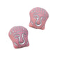 15x14mm Czech Glass Buddha Head Beads, pink