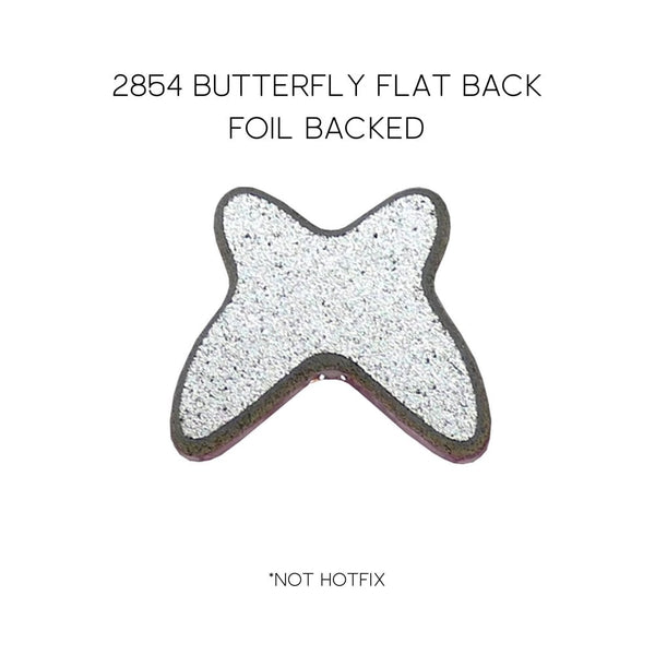 2854, (8mm) Swarovski butterfly flatback foiled non-hotfix, crystal, additional photo