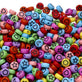 Sun/Moon/Star 7x4mm Plastic Bead Mix, multicoloured