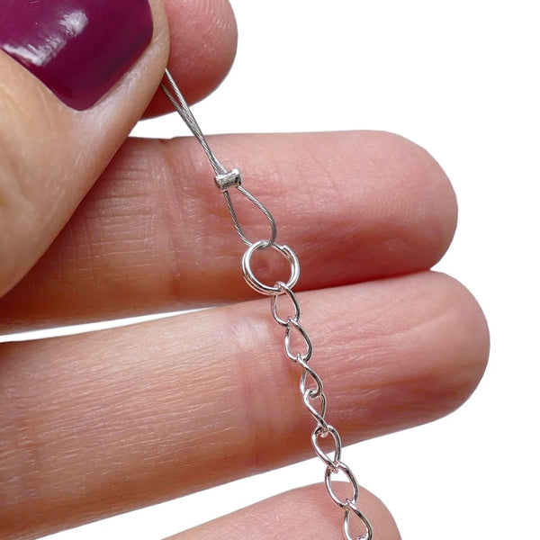6mm Split Ring Findings, dark-silver-plated, additional photo
