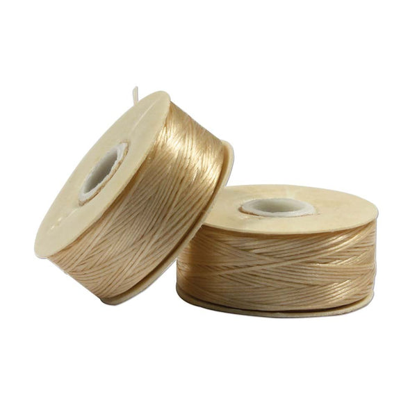 Nymo Beading Thread, 131m (144yrds), size B (0.20mm), champagne