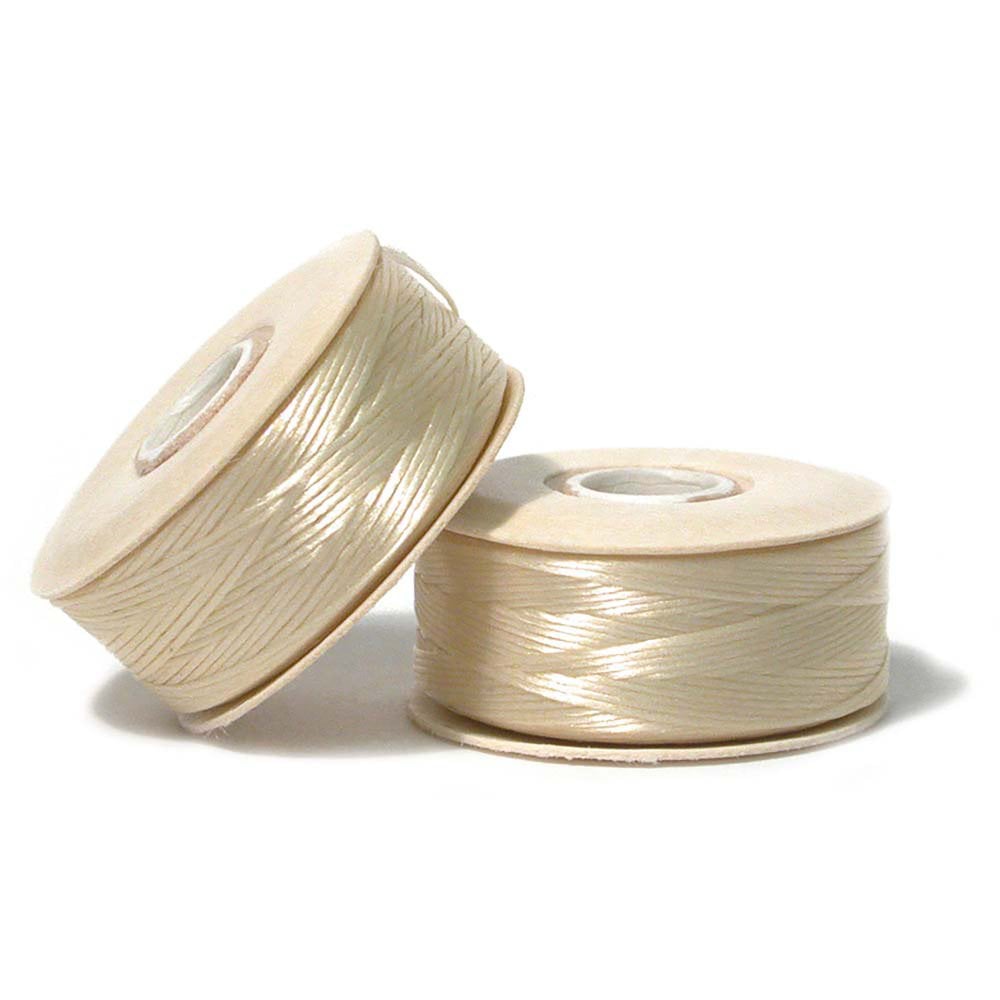 Nymo Beading Thread, 131m (144yrds), size B (0.20mm), cream