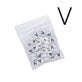 7x4mm 'V' Letter/Alphabet Bead Individual Letter Pack, white