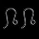 17x8mm Plastic Ear Wire with Loop, transparent