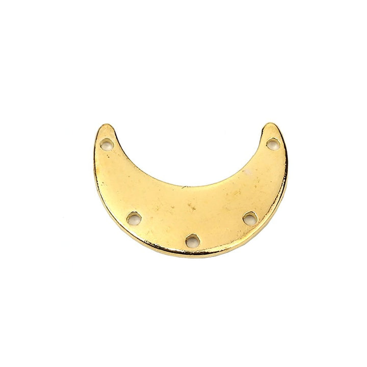 19x14mm Half Moon Chandelier Connector, gold tone