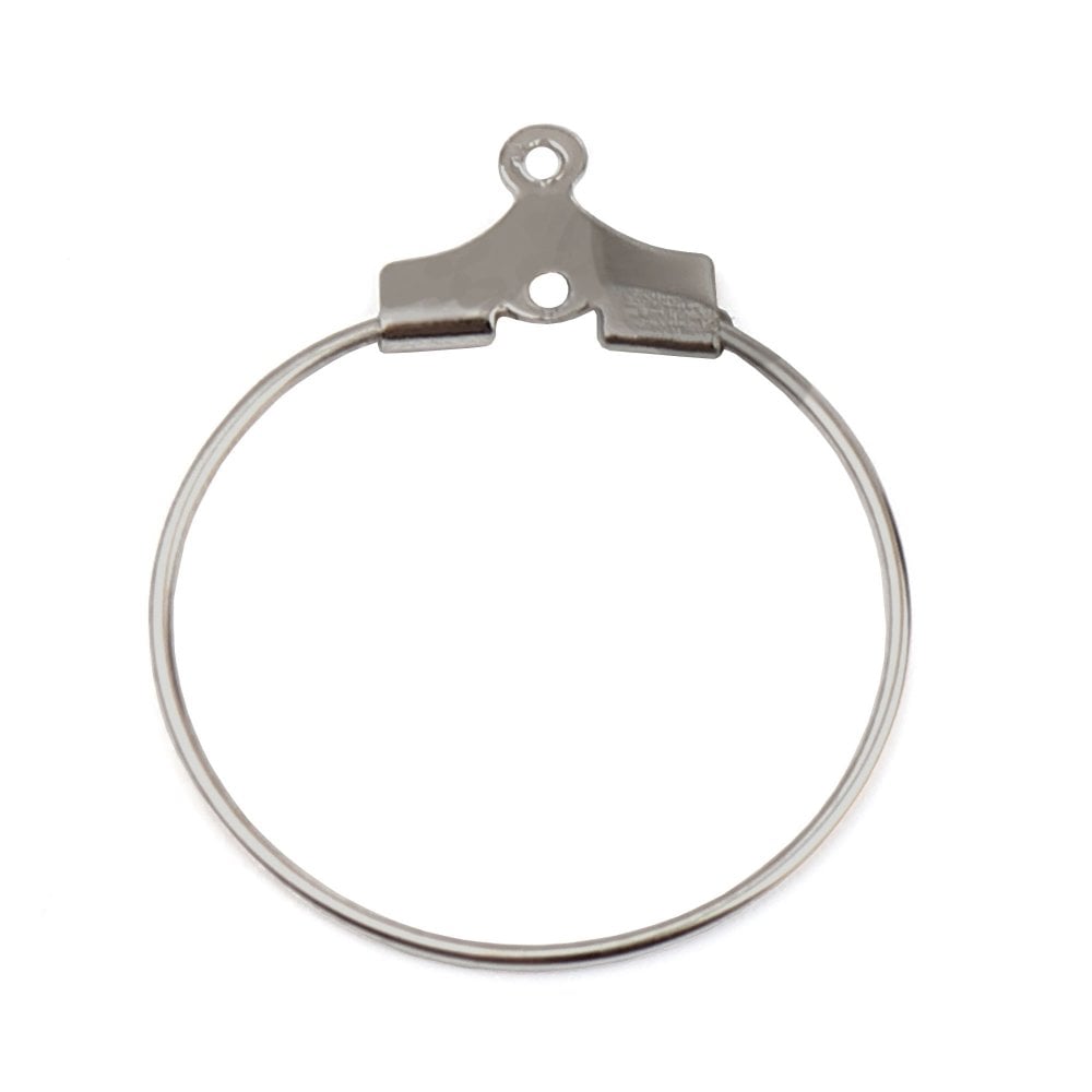 304 Stainless Steel Circle Hoop Earring Connectors 35mm, stainless steel
