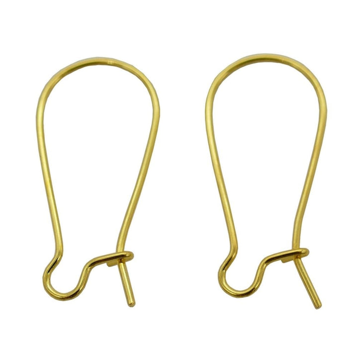 304 Stainless Steel Kidney Ear Wire 25x11mm, golden