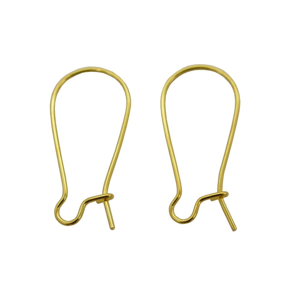 316 Surgical Stainless Steel Kidney Ear Wire 20x12mm, golden