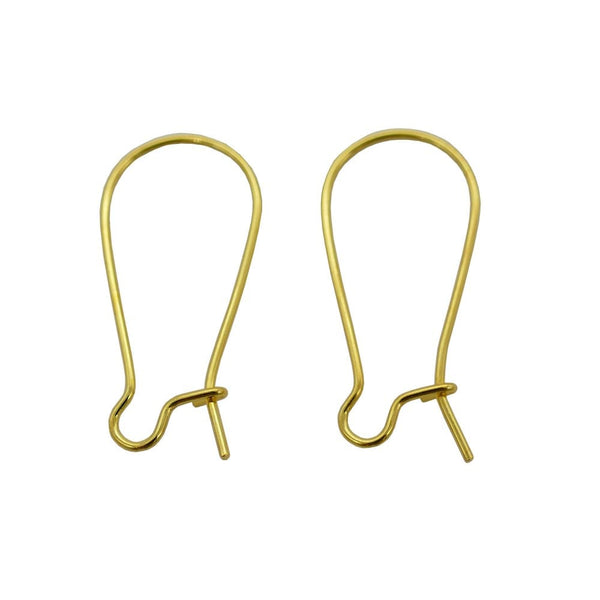 316 Surgical Stainless Steel Kidney Ear Wire 20x12mm, golden