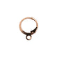 15x12mm Hinge Opening Hoop Earring with Loop, rose-gold-plated