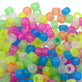 6x8mm Barrel Plastic Pony Bead Mix, glow-in-the-dark