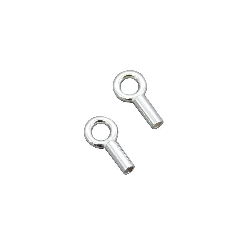 Sterling Silver 1.2mm (Inner Diameter) Crimp End with Loop