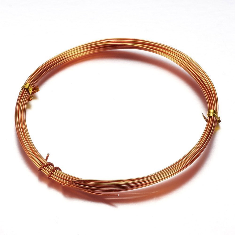 1mm (18Gauge) Aluminium Wire, dark orange