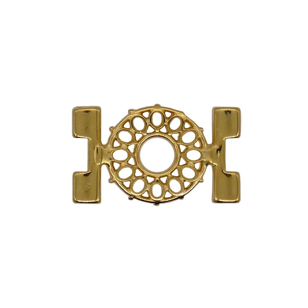 26x15mm Detis Tila Bead Connector, 24k-gold-plated
