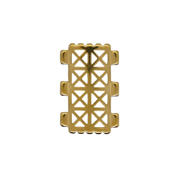 21x31mm Faragas Tila Bead Connector, 24k-gold-plated