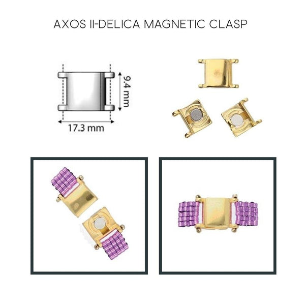 9x17mm Axos II Delica Magnetic Clasp, 24k-gold-plated, additional photo
