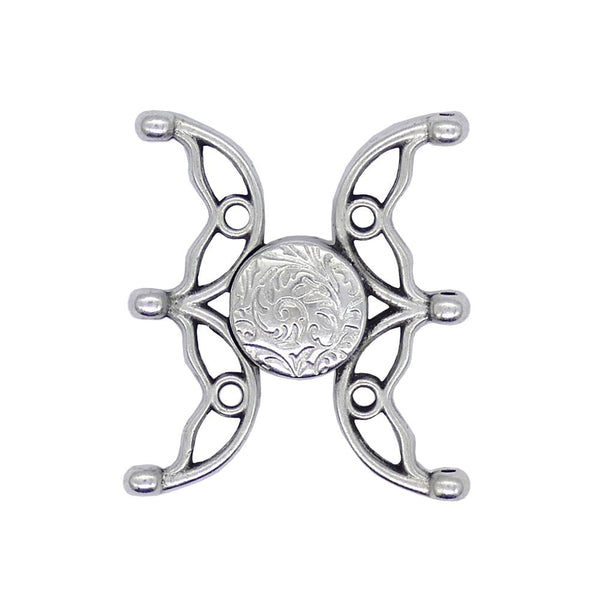 28x24mm Volakas Magnetic Clasp (for 8/0 Seed Beads), antique-silver-plated
