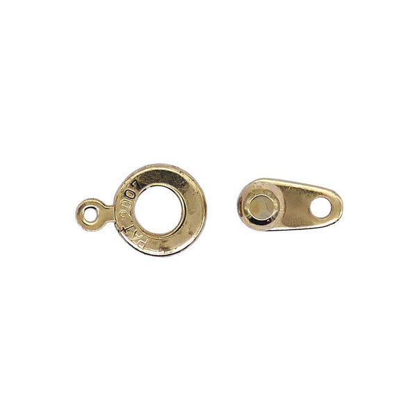 8mm Ball & Socket Clasp, distressed-antique-gold-plated