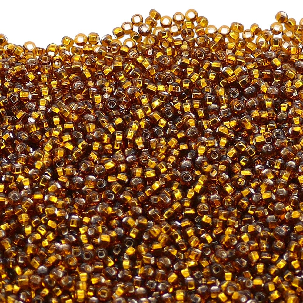 Preciosa Seed Beads 10/0, silver lined light brown