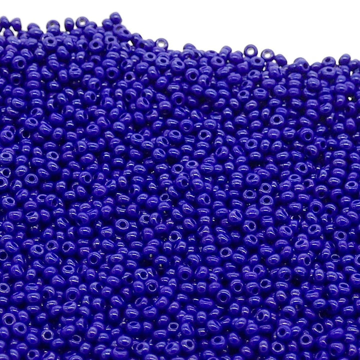 Preciosa Seed Beads 10/0, opaque royal blue
