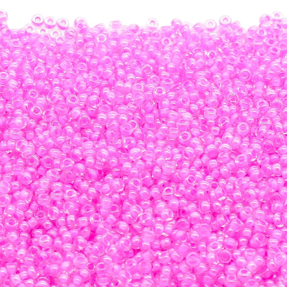 Preciosa Seed Beads 10/0, inside lined pink