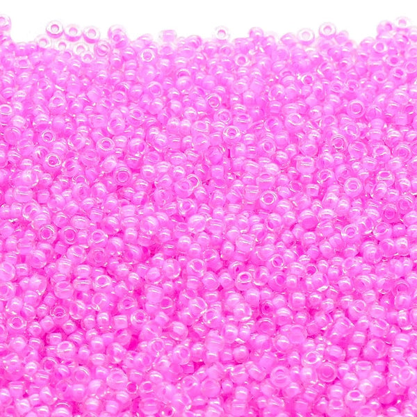 Preciosa Seed Beads 10/0, inside lined pink