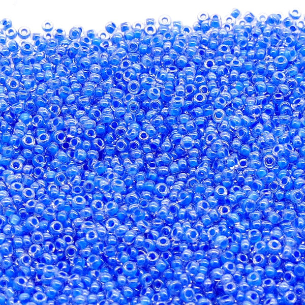 Preciosa Seed Beads 10/0, inside lined blue