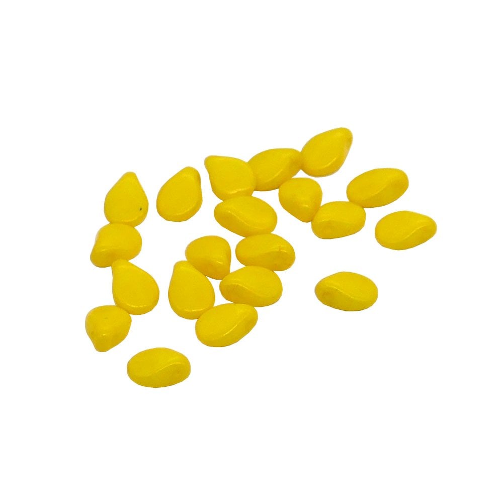 Preciosa Glass Pip Beads 5x7mm, terra intensive yellow