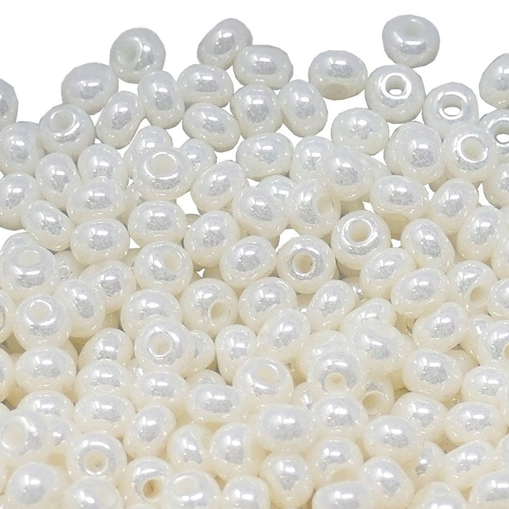 Preciosa Seed Beads 6/0, ceylon pearl