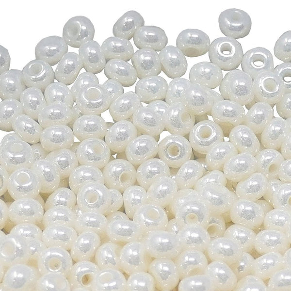 Preciosa Seed Beads 6/0, ceylon pearl