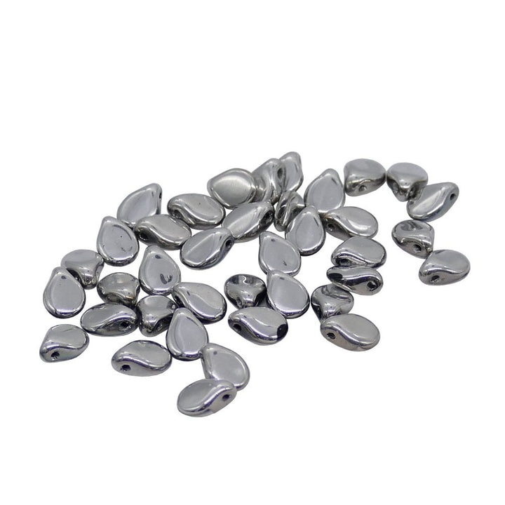 Preciosa Glass Pip Beads 5x7mm, jet labrador full