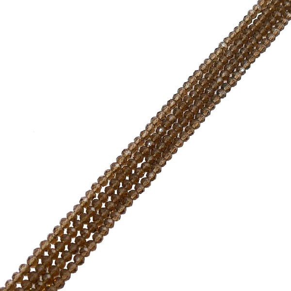 3x4mm Faceted Glass Rondelles - Black Diamond - 125pcs (1 String)