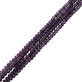 3x4mm Faceted Glass Rondelles, dark amethyst