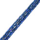 5x6mm Faceted Glass Rondelles, denim blue AB