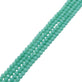 5x6mm Faceted Glass Rondelles, opaque turquoise