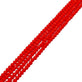 5x6mm Faceted Glass Rondelles, opaque firebrick