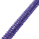 6x8mm Faceted Glass Rondelles, dark amethyst