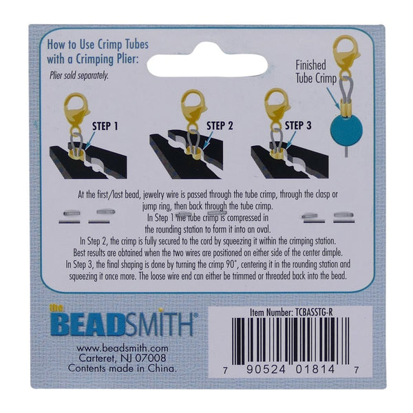 Beadsmith Crimp Tube Assortment, gold-plated, additional photo