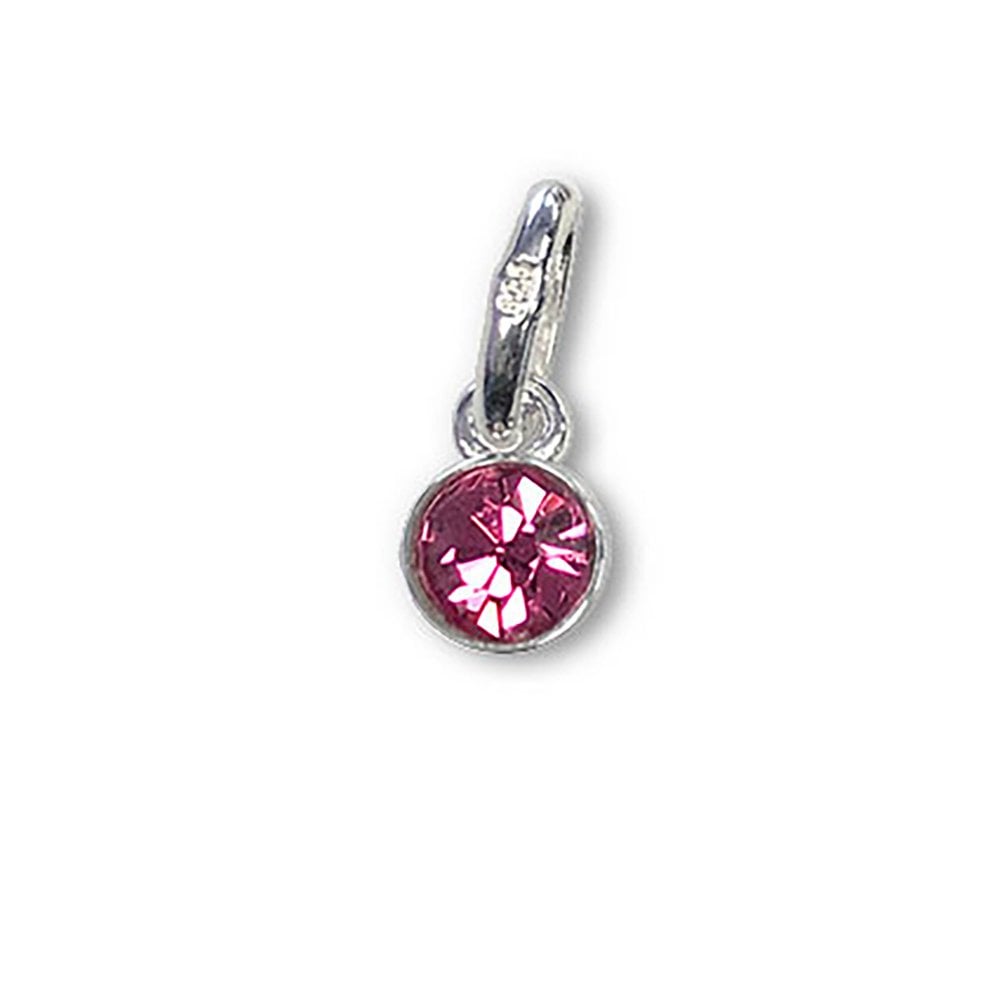 Swarovski/Sterling Silver 4mm Tourmaline Birthstone Bezel Charm (October)