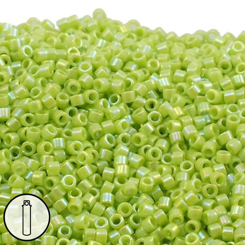 Miyuki 11/0 Delica Seed Bead, opaque chartreuse AB (DB169)