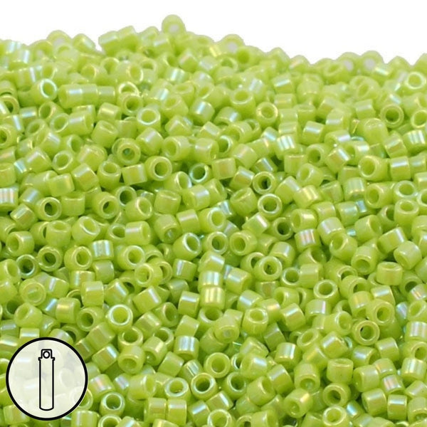 Miyuki 11/0 Delica Seed Bead, opaque chartreuse AB (DB169)