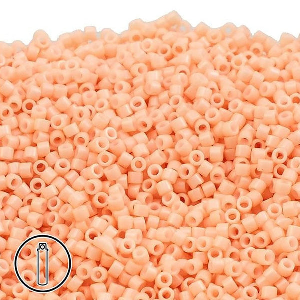 Miyuki 11/0 Delica Seed Bead, opaque salmon (DB206)